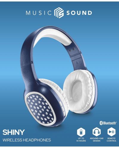 Ασύρματα ακουστικά Cellularline - MS Basic Shiny Pois, μπλε - 3